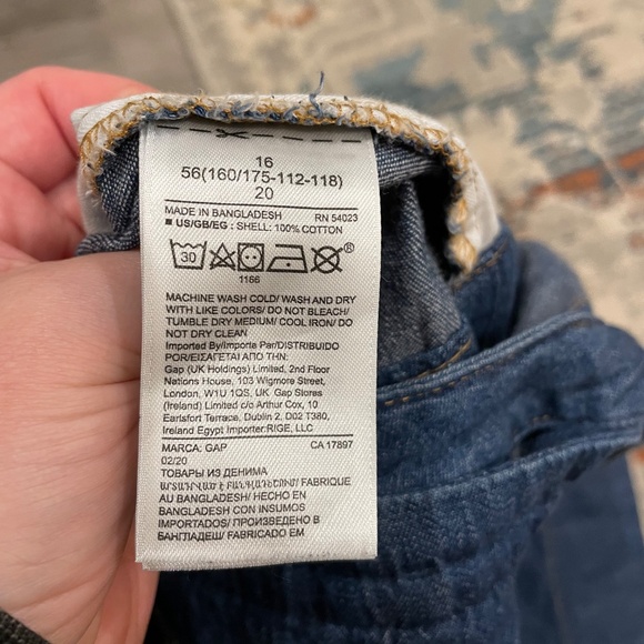 Gap Side Button Apron Denim Midi dress sz16 - Picture 9 of 9